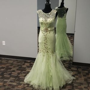 Dave & Johnny,green,illusion back,mermaid,beads